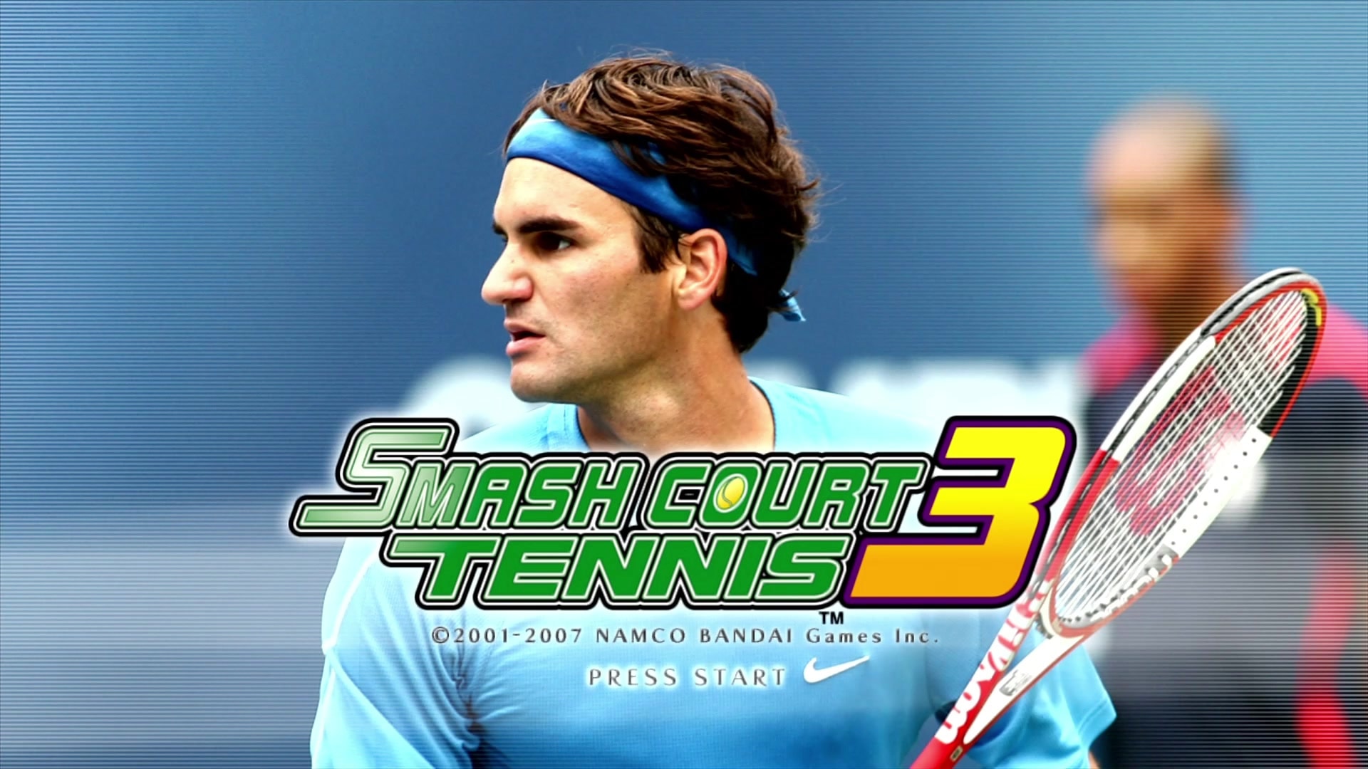 Smash Court Tennis 3 title screen for Xbox 360